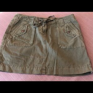 J. Crew Chino Army Green Mini Skirt